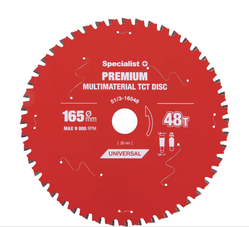 Pjovimo diskas 165x48Tx20mm, Multimaterial